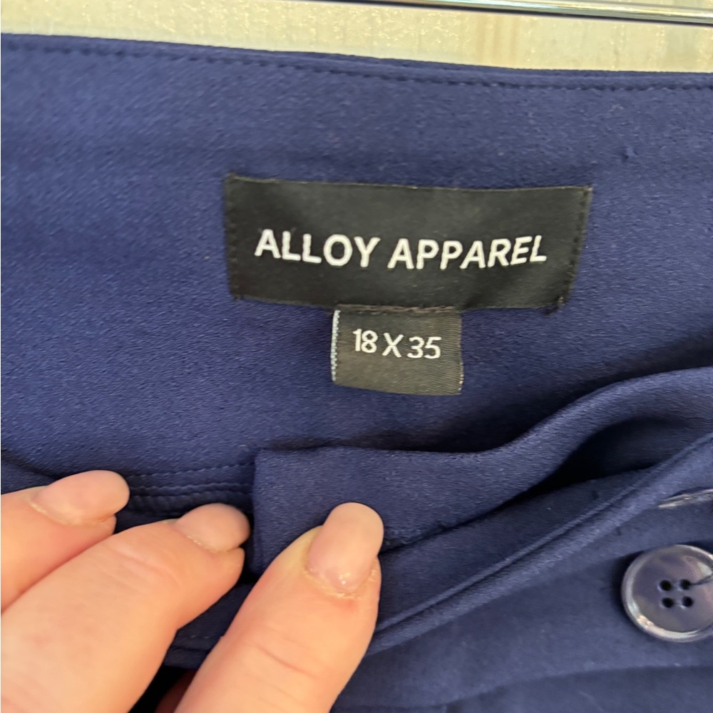 ALLOY APPARREL Staton Tall Flare Blue Pants Women’s 16 Long 18x35 Style #179894 - Picture 6 of 8